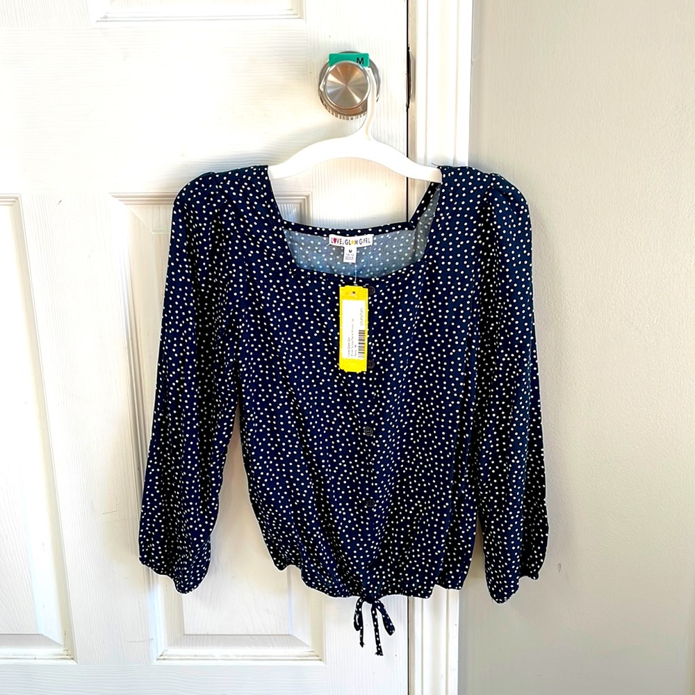Stitch Fix/Love Glam Girl long sleeve girls blouse. Size Medium (10/12).